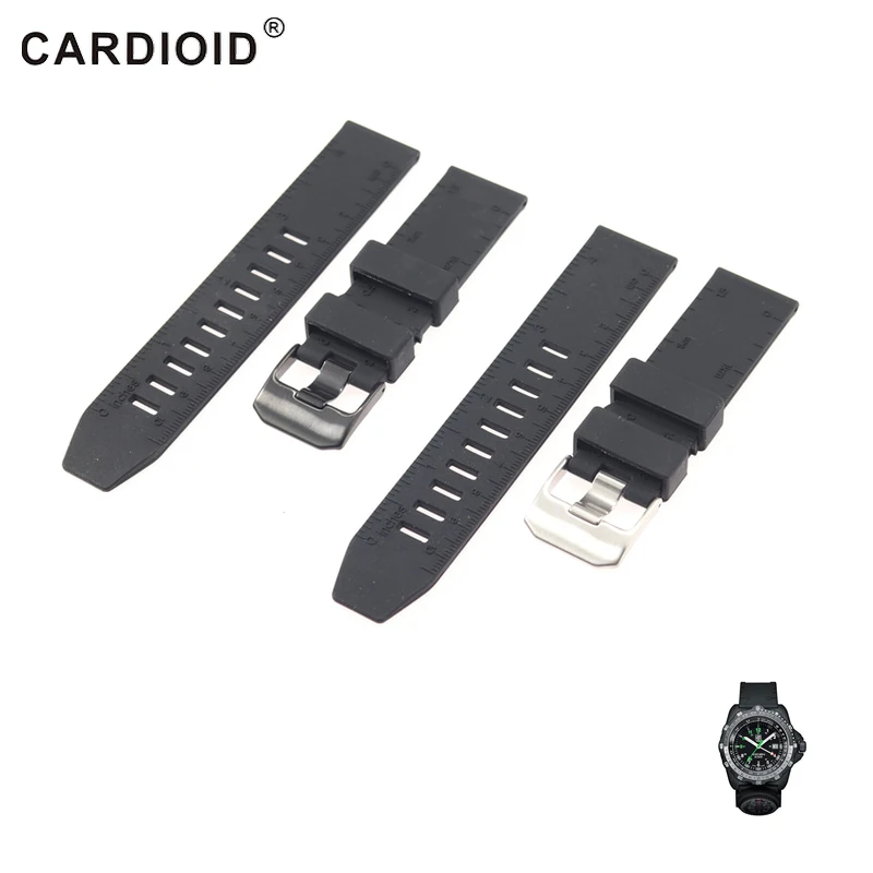 

23mm Silicone Rubber For LUMINOX Series Lacunal Watch Accessories Watch band Ventilate Straps Waterproof Submersible WatchBands