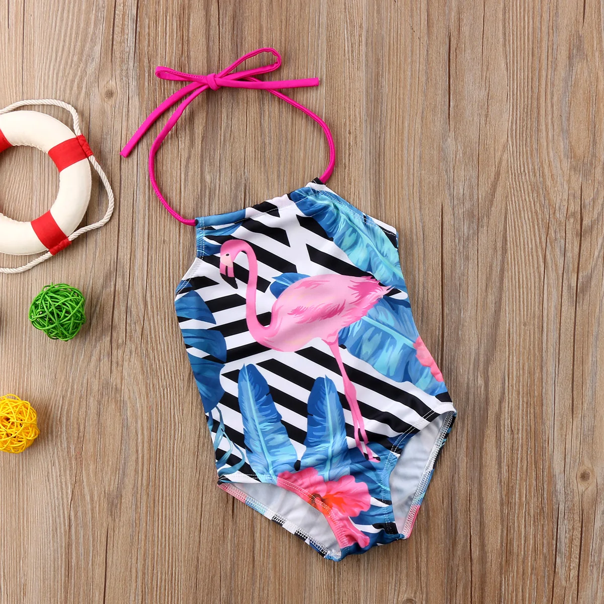 

Kids Baby Girls Flamingo Bodysuit Swimwear Swimsuit Bikini Bathing Beachwear Costume Babys Fashion Sleeveless Baby Clothing Set