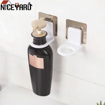 

Wall Mounted Self Sticky Hooks For Body Wash Shampoo Bottle Power Plug Socket Hanger Holder Strong Adhesive Hook Wall Storage