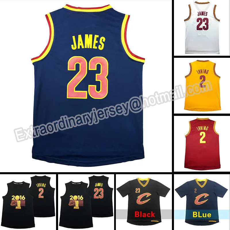 High quality #2 Kyrie Irving Basketball Jersey #23 LeBron James 100% Stitched Embroidery Logos Jerseys Free Shipping | Спорт и