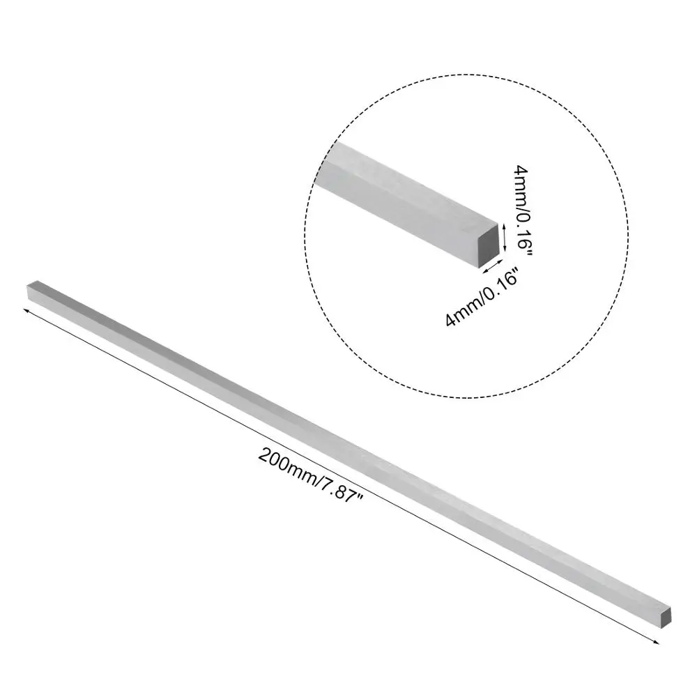

uxcell 2pcs High Speed Steel Tool Bit Square Lathe Turning Grinder Cutter Mill Blank 4x4x200mm 5x5x200mm 6x6x200mm HSS