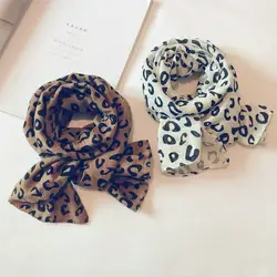 Корейский Повседневный хлопок лен узор леопардовые мягкие теплые осенние тонкие детские шарфы для мальчиков и девочек Accessories-LHKSV008F