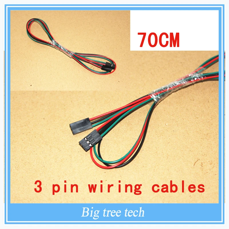 

Free shipping 10PCS 70cm 3Pin 3Pin Female to Female Jumper Wire Dupont Cable for 3D Printer