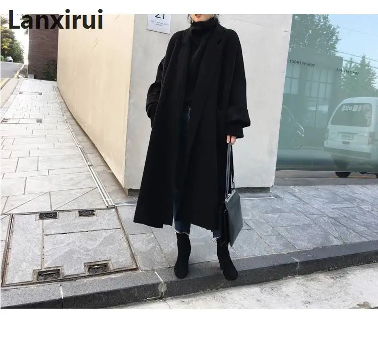 Новое поступление, Осенний Европейский Стиль, для женщин, плюс размер, длинный кардиган, свитер, пальто с длинным рукавом, свободное, большие размеры, пальто, верхняя одежда, большой размер 3XL
