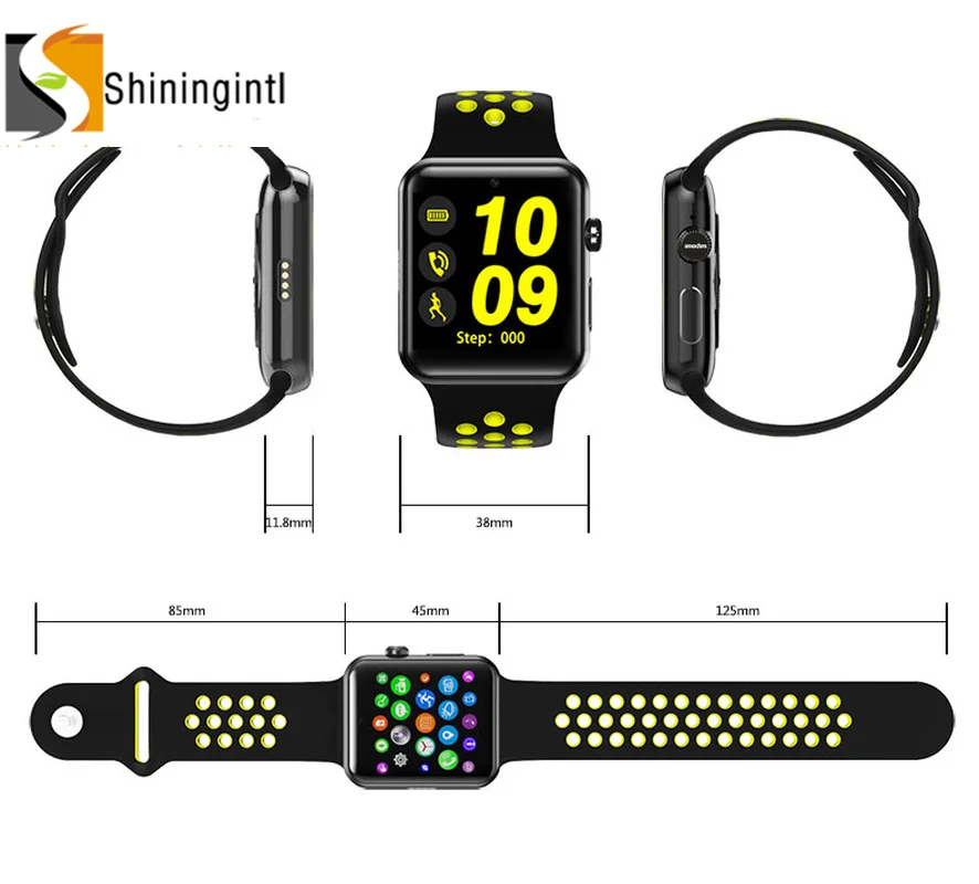 Smochm Bluetooth часы SmartWatch IWO 1:1 MTK2502C NK спортивный ремешок GSM sim-карта камера телефон смарт часы для iOS iPhone Android телефон