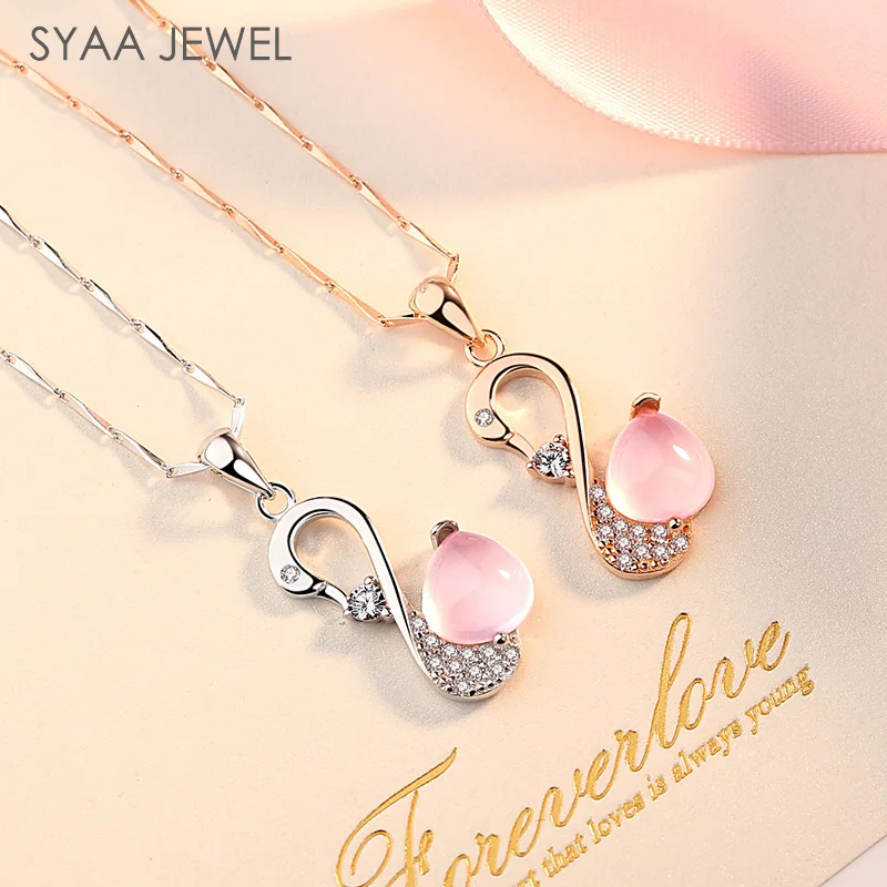 Серебро 925 ювелирные изделия Bijoux en colgantes Mujer Moda женщина маленький лебедь колье