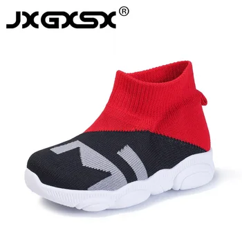 

2019 Spring Autumn Girls & Boys Boots Socks Shoes Unisex Black Sports Shoes Children's Outdoor Sneakers Chaussures pour enfants