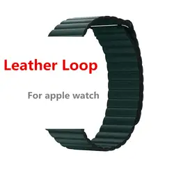 Ремень из натуральной кожи для correas Apple Watch 4 группа 42 мм 38 мм 44 мм 40 мм iwatch cinturino 3/2/1 ремешок запястье браслет ремень