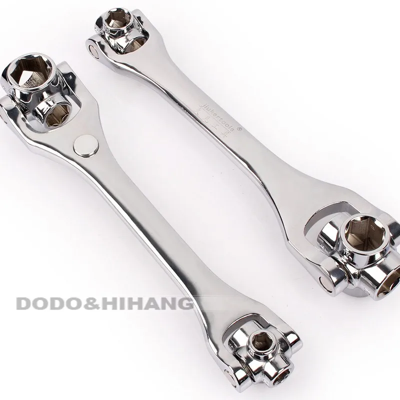 8 in1 univsersal head wrench a set of keys hexagons set socket flexible spanner wrench chrome vanadium hand tool 7