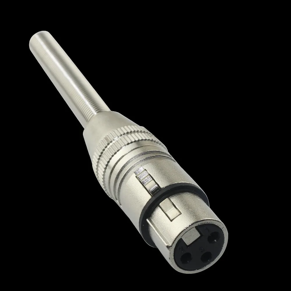 Metal 3 PIN XLR Female Socket PLUG With tail MIC CONNECTOR Soldering