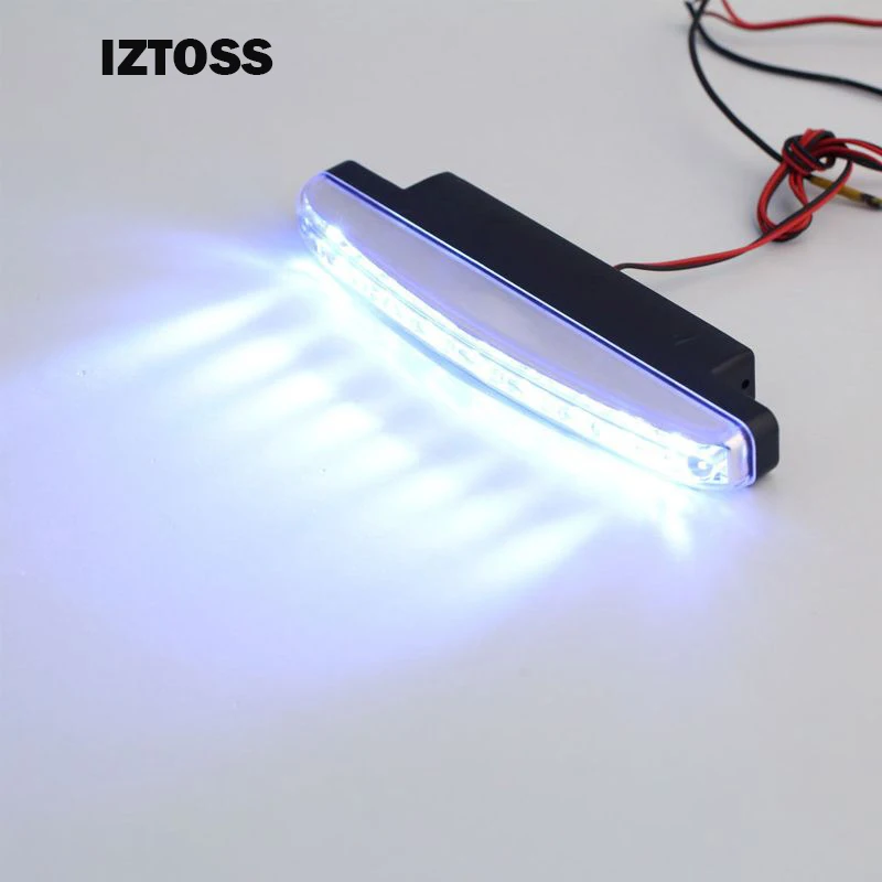Car-styling 8LED Daytime Running Light Cars DRL The Fog Driving Daylight Head Lamps per luci di navigazione automatiche bianche - immagine 2