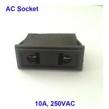 ; гарантированное качество 100 шт. много 250vac, 10A 2 Шпильки гнездо переменного тока AC Мощность разъем мини Размеры разъем