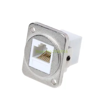 

RJ45 D-type Socket Network Connector Module Metal Panel Mounting CAT5E CAT6 New C26