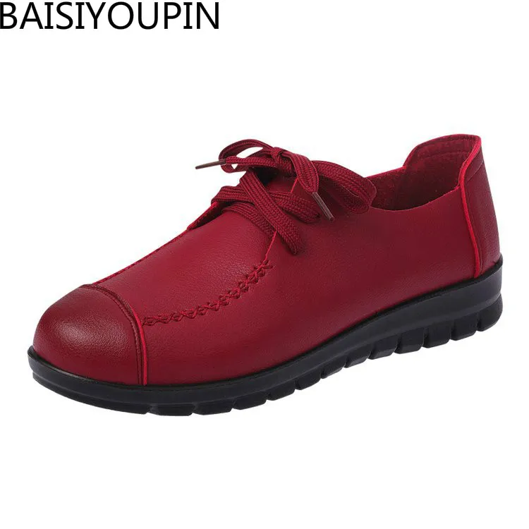 

2018 Spring and Autumn New Middle-aged Soft Bottom Women's Shoes Womens Snow Boots 35 36 37 38 39 40 41 Code