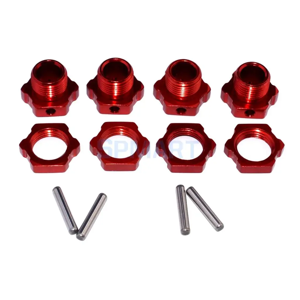 1 Set Aluminum 17mm Wheel Hex Hub Drive Adapter for 1/8 HPI HSP RC Car