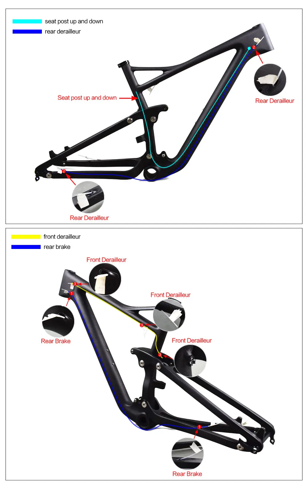 Sale 2018 Airwolf Newest Enduro Bike 29er Full suspension Carbon MTB Frame with disc brake 160mm travel 122mm Carbon Frame 29er 16