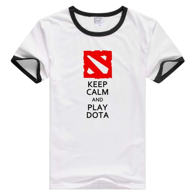  Keep Calm And Play Dota 2 short sleeve casual Men Women T-shirt Comfortable Tshirt Cool Print GA600