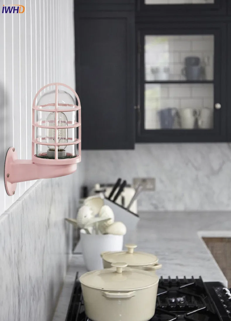 Conduziu a Luz de Parede ao ar Parede ao ar Wandlamp Nordic Livre Iluminação Sombra Vidro Lâmpada Pátio Varanda Luzes Buiten Verlichting 7 buiten verlichting