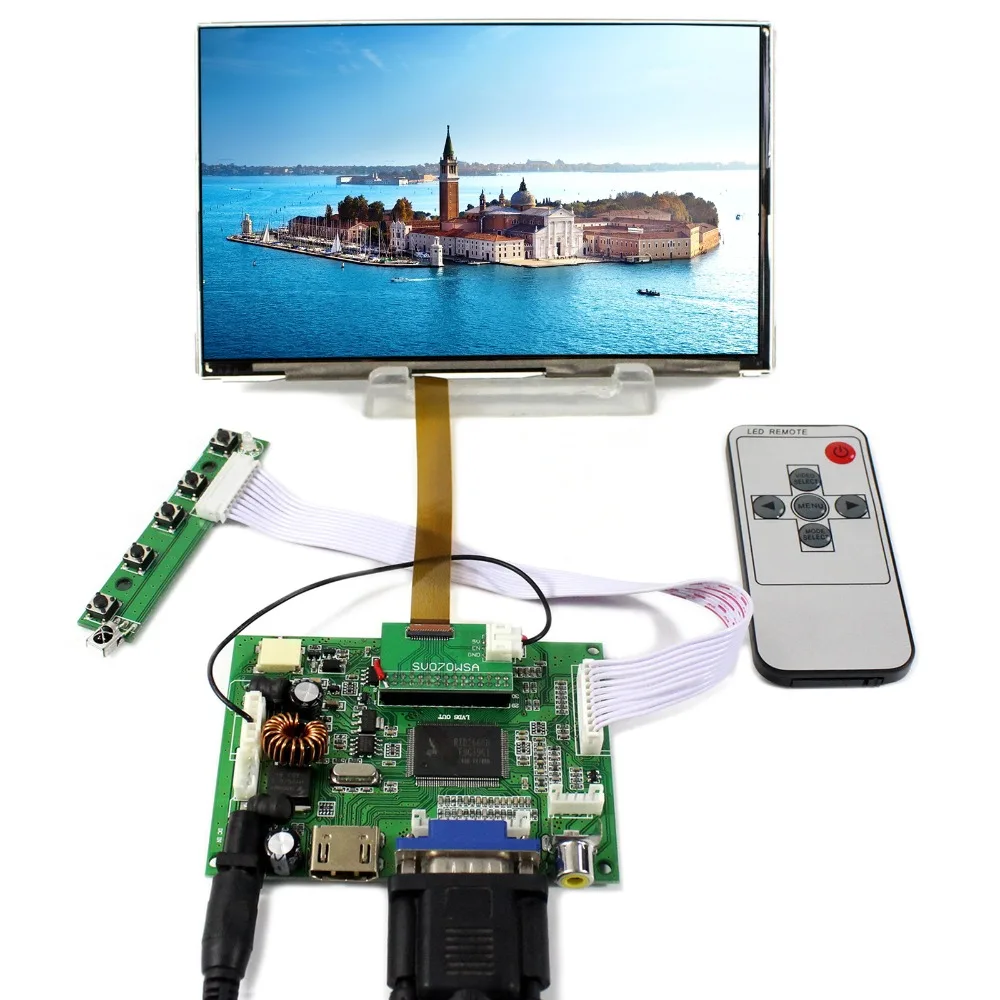 HD MI + VGA 2AV ЖК дисплей плата контроллера с 7 дюймов HV070WSA 100 1024X600 IPS Экран|vga 2av|vga hdmivga vga