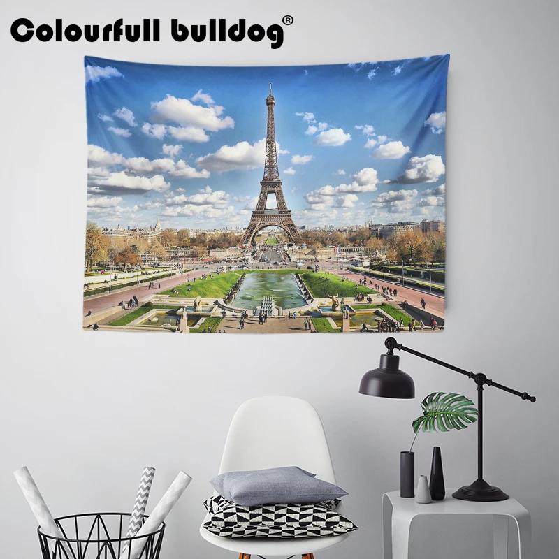 London Big Ben Tapestry Paris Arc De Triomphe Wall Hanging