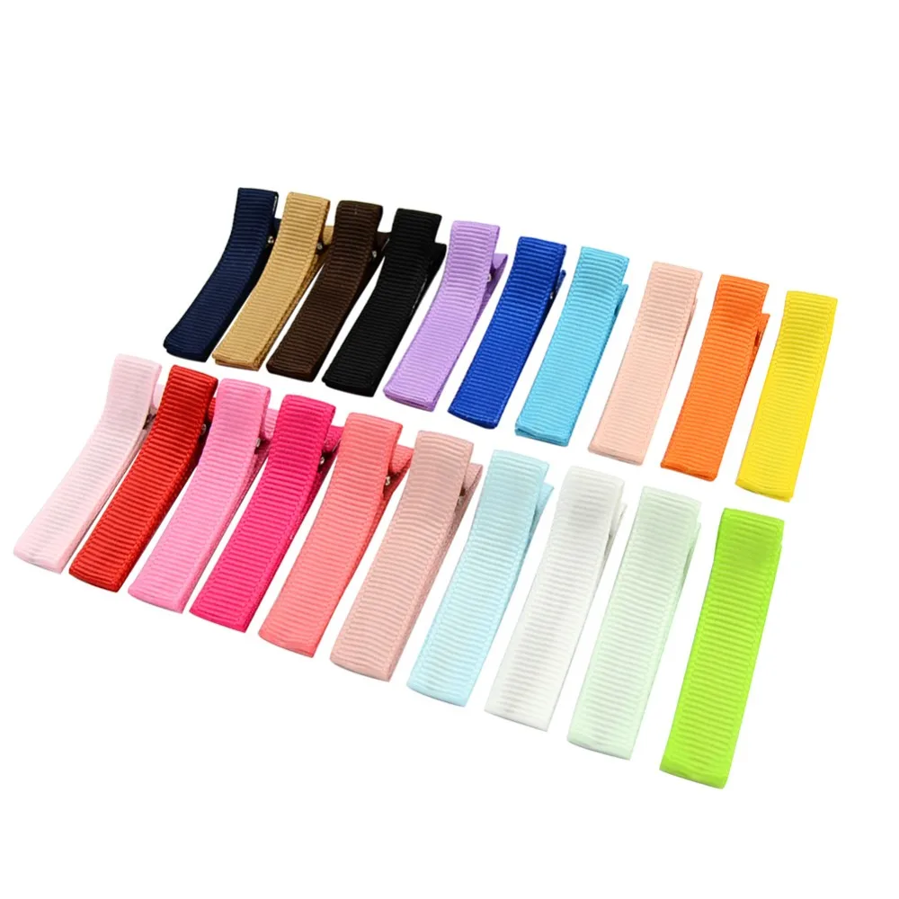 20 Pcs/lot Small Cute Solid Baby Girls Hairclip Whole Wrapped Safety