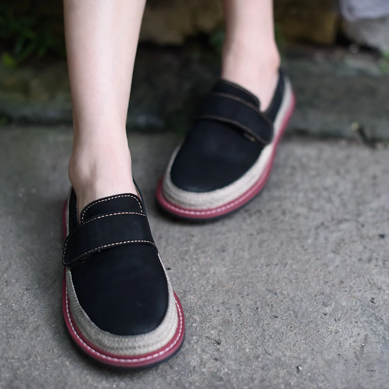 Artmu/оригинальная женская обувь из натуральной кожи с глубоким носком в стиле ретро; Повседневная обувь для учащихся на плоской подошве; Новинка года; стильная обувь ручной работы; F03926