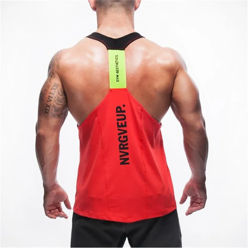 Musculation Fitness Men Bodybuilding Tank Tops Slim Fit V neck Tops
