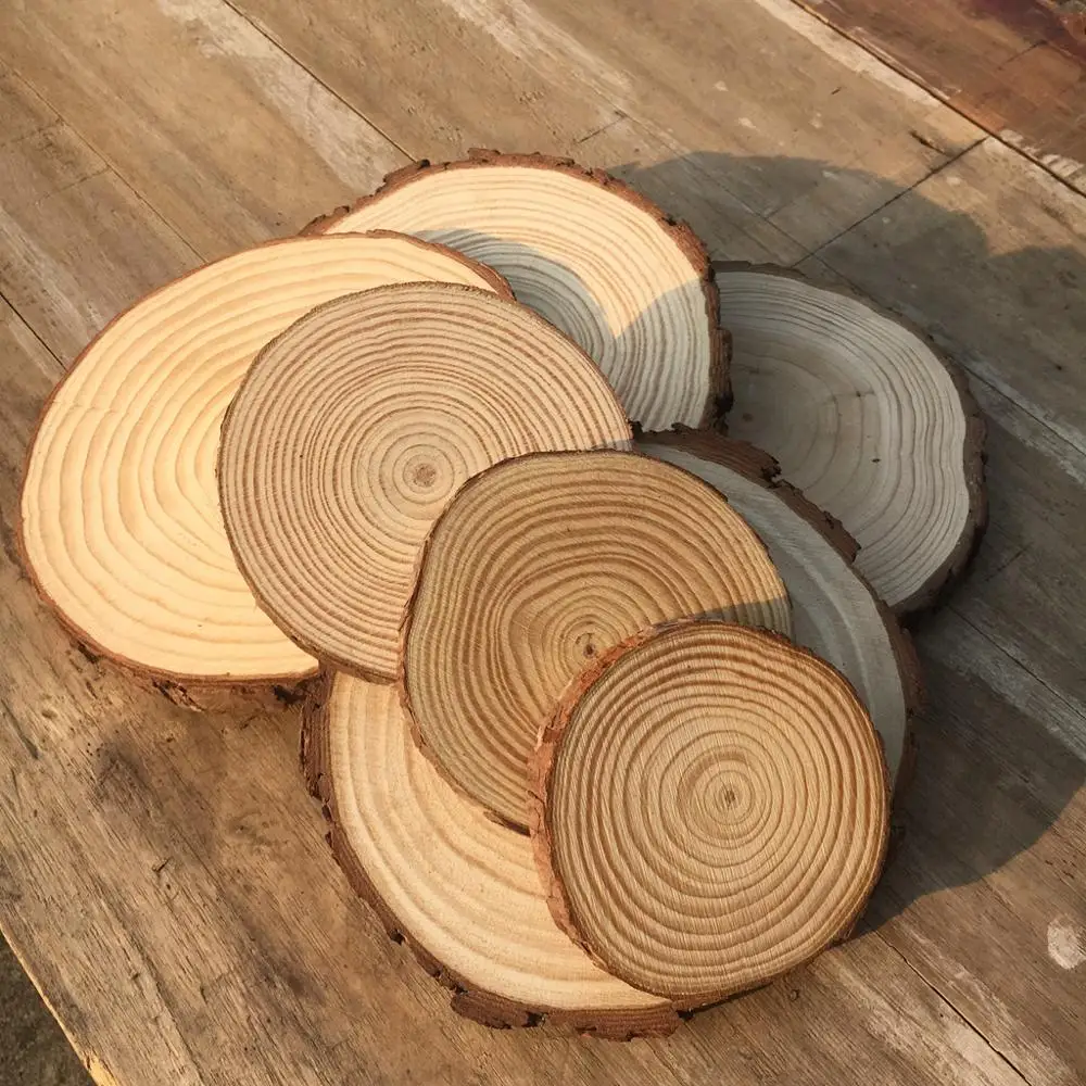  1pc big size Wooden Crafts Log Sheet Vintage Wood Wedding table Decoration centerpieces DIY Handcra