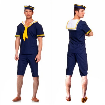 Libre de PP cortos para hombre, Navy Cosplay, trajes de marinero para hombre, Disfraces de Halloween para hombre, ropa de escenario