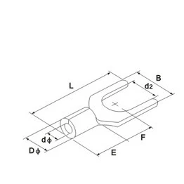 conector de terminal de garfo de sem awg gauge