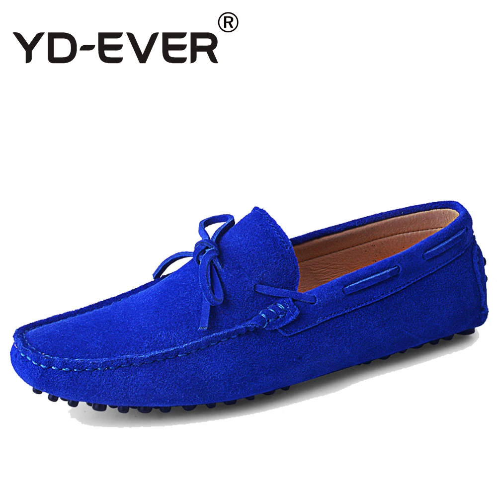 YD EVER Genuine Leather Men Shoes Leather Men Loafers Fashion Plus Size