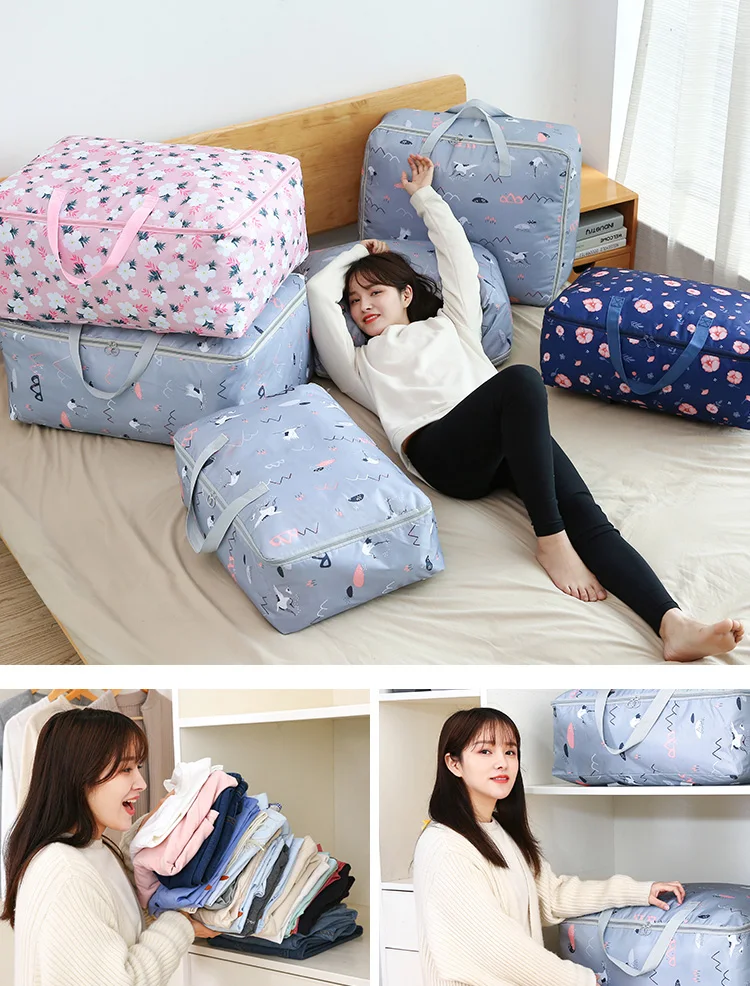 2019-New-Foldable-Under-Bed-Canvas-Fabric-Storage-Bag-Organizer-for-Comforters-Blankets-Bedding-Duvets-Clothes-Quilts-Pillows_01