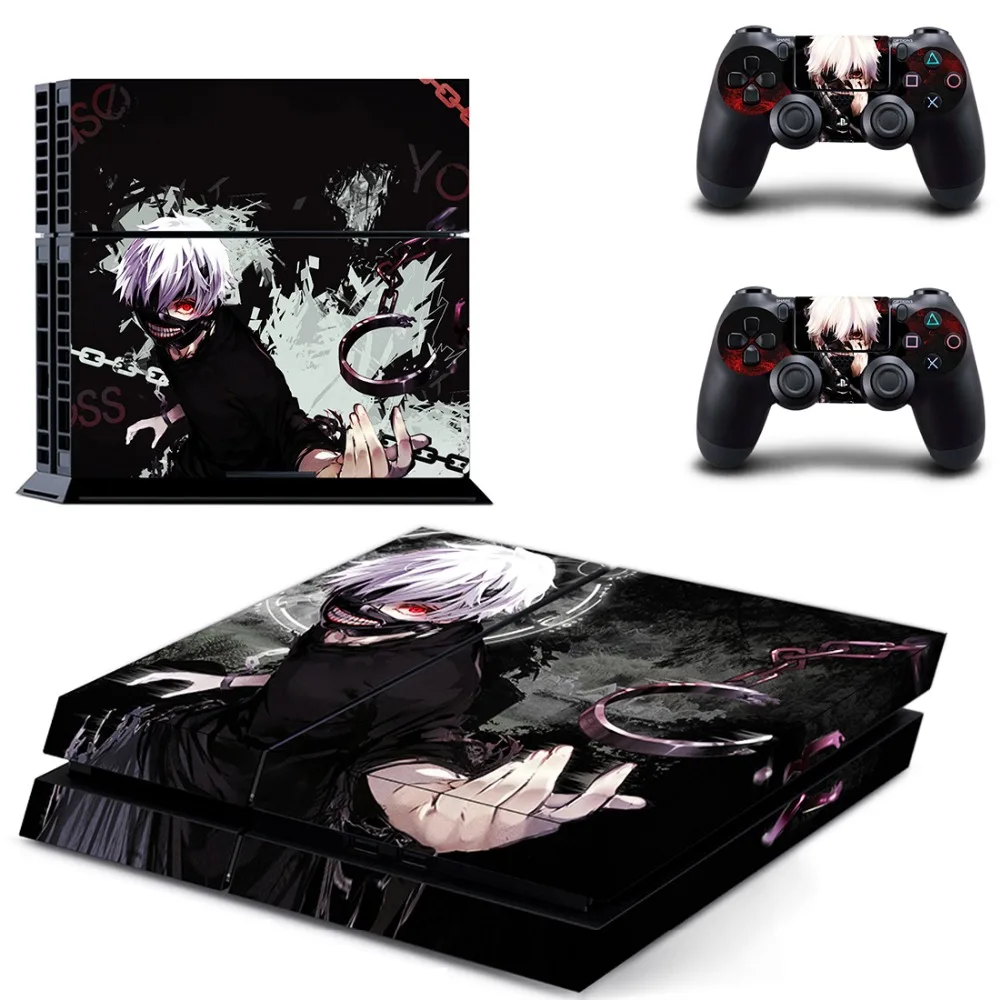 Виниловая наклейка на кожу для консоли Sony Playstation 4 и 2 контроллера PS4 аниме Япония