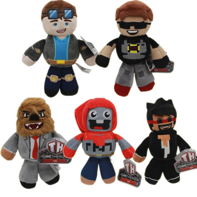 

18-23cm HEROES TDM Captain Sparklez Sky Exploding Cartoon Movie Stuffed Plush Toy Doll Kid Children Birthday Party Gift