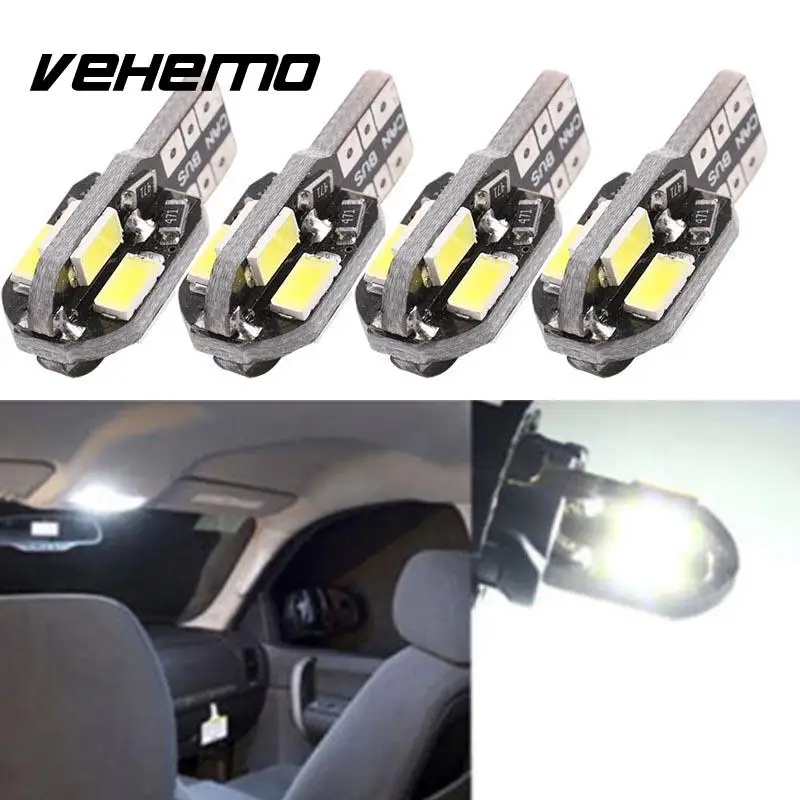 1 шт. T10 5630 8SMD Автомобильная внутренняя Светодиодная лампа Canbus ширина