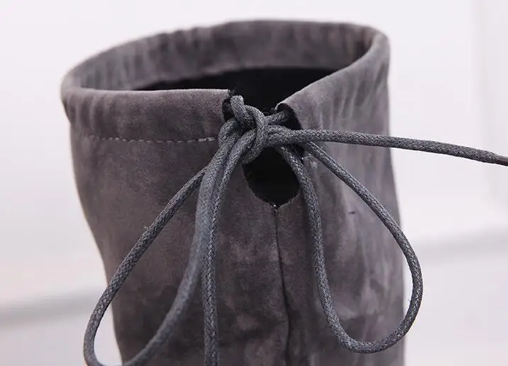 SLHJC сапоги на высоком каблуке 8 см; высокие сапоги-лодочки выше колена; женская чулочная обувь с острым носком на квадратном каблуке; большие размеры