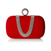 JHD-замшевые бархатные Стразы с заклепками, украшенные одним кольцом, вечерние коктейльные клатчи