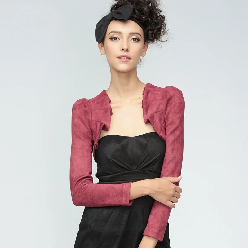 Black/White Women Half Sleeves Fashion Small Lace Jacket