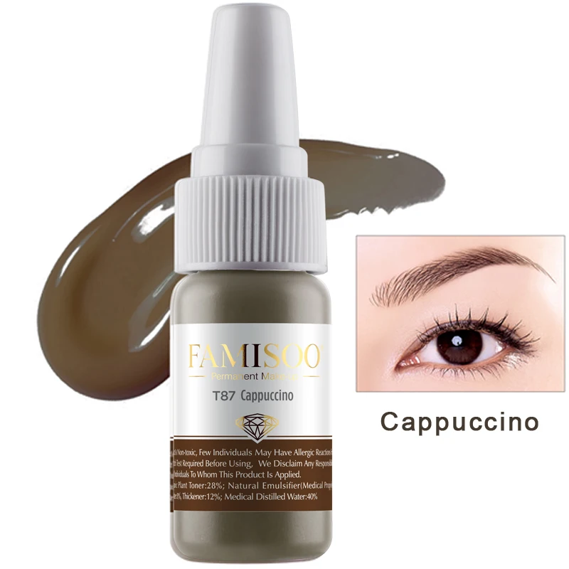 

FAMISOO T87 Cappuccino Permanent Makeup pigmentos microblading Pigment Eyebrow micropigmentation eyebrow tattoo ink airbrush