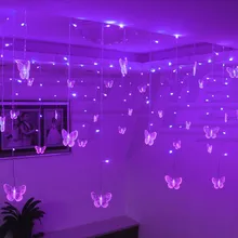 

3.5m 16 Butterfly LED Curtain Lights CHRISTMAS Guirlande Holiday Lighting LED String Fairy Lights Luces Decorativas De Navidad