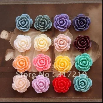 

wholesales 100pcs/lot 19mm resin flower Pendant,resin cabochon,vintage plastic for DIY jewelry decoration free shippin