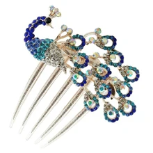 JEYL 10X Lovely Vintage Jewelry Crystal Peacock Hair Clips for hair clip Beauty Tools