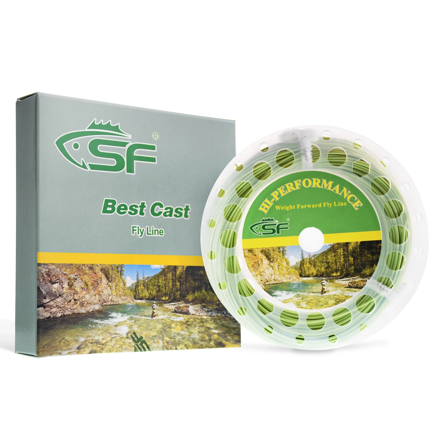 

SF Fly Fishing Line Weight Forward Floating WF8 F wt with Two Loops 100 FT