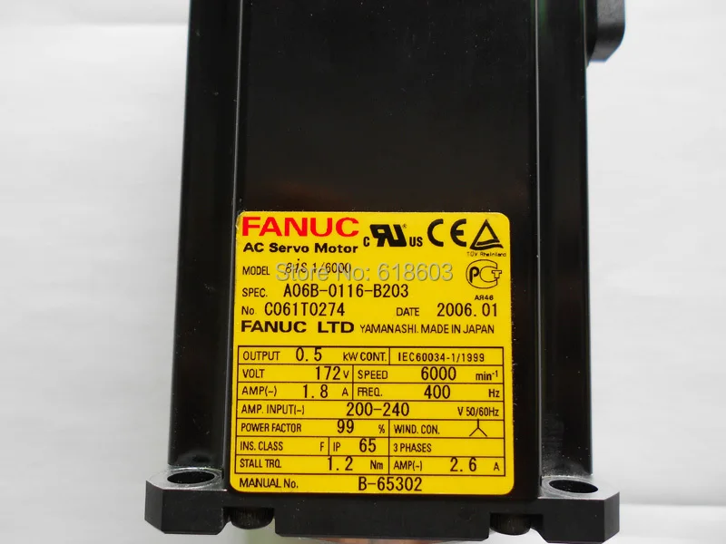 FANUC A06B-0116-B203 серводвигатель переменного тока A06B 0116 B203 для станка с ЧПУ