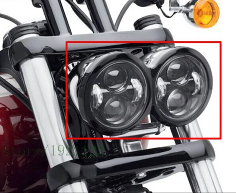 

New LED Headlamps For Harley Dyna Fat Bob FXDF Model motor Projector LED Lamps motor Fat Bob Motorcycle Led Headlights