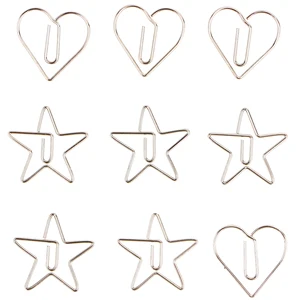 stars 10 шт./упак. формы животных металл Бумага зажим выдалбливают зажим для бумаг закладки украшения канцелярские принадлежности - Цвет: stars