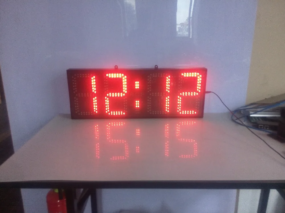 Large Digital LED Wall Clock Home Decoration, Coordinated Universal