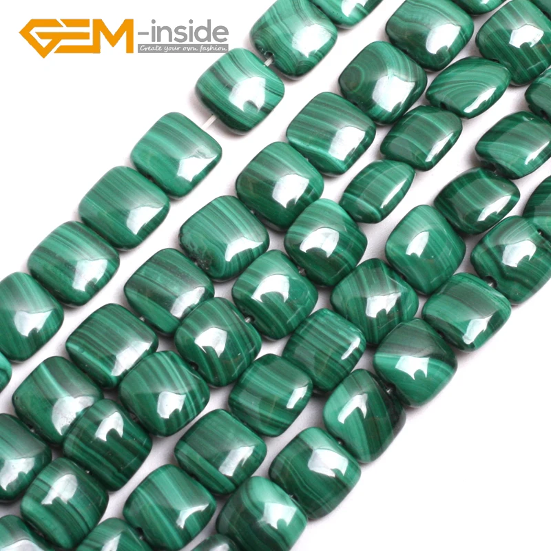 

Malachite: square Grade AA Beads Natural Chrysocolla Stone Bead DIY Bead For Bracelet & Necklace Making Strand 15" wholesale !