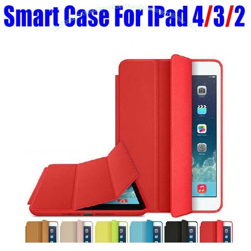 

1PC Brand New official Fashion Smart Case For Apple iPad 4/3/2 Ultra thin Filp Cover Case + Screen Film NO: I4001