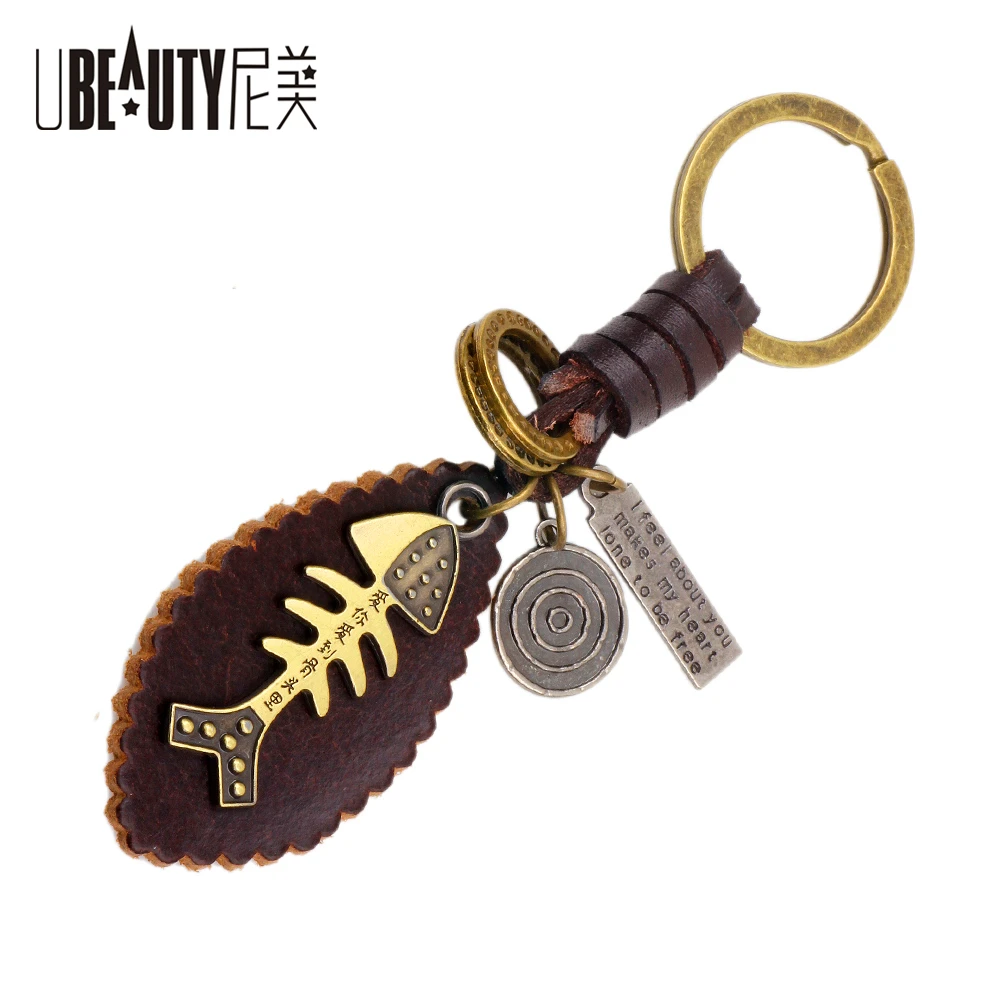 UBEAUTY кольцо для ключей Fishbone из сплава Стильный винтажный бронзового цвета